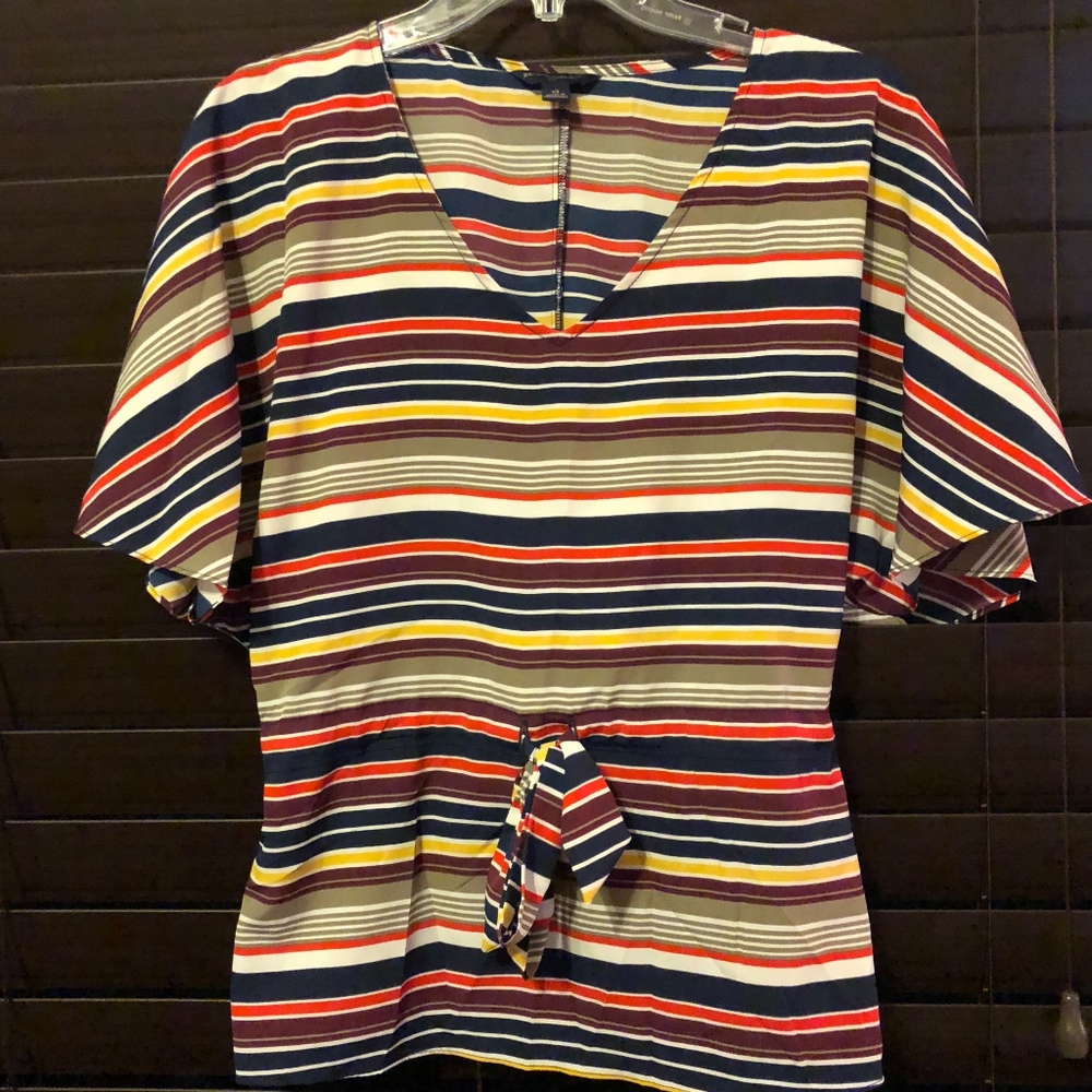 Striped Peplum Top
